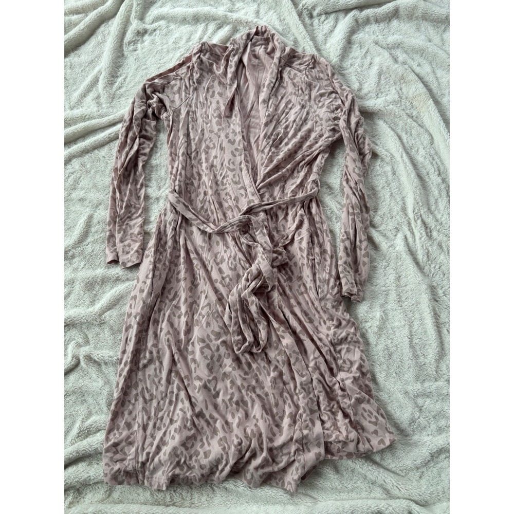 Kyte Baby Bamboo Robe S M Mauve Leopard Wrap Soft Lounge‎ Sleepwear
